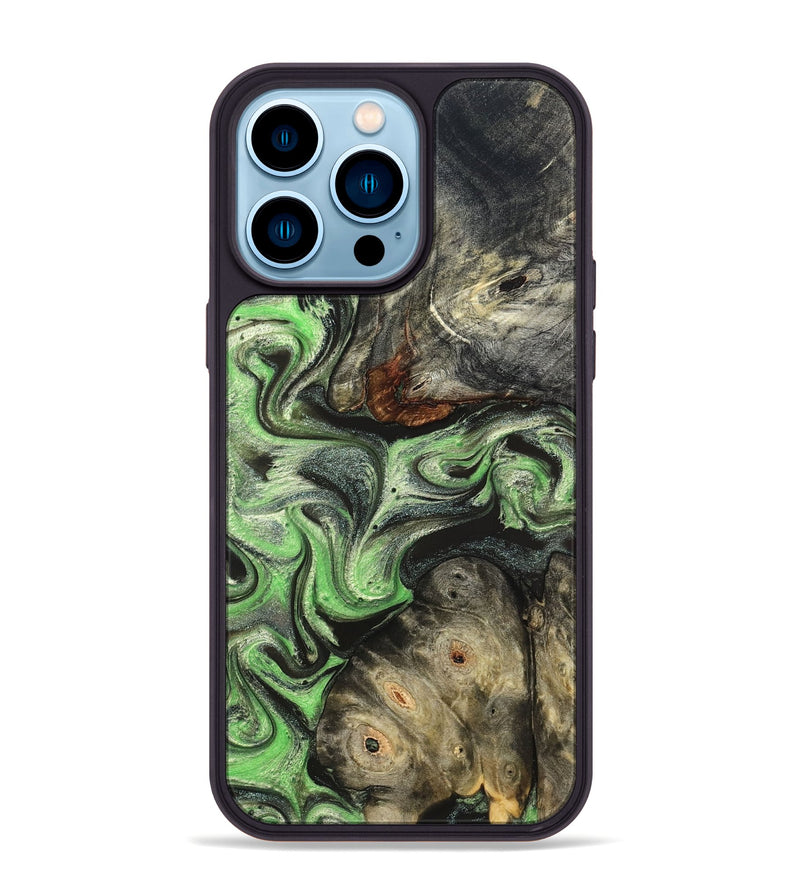 iPhone 14 Pro Max Wood Phone Case - Korbin (Green, 824264)
