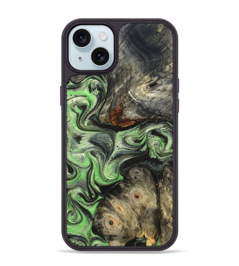 iPhone 15 Plus Wood Phone Case - Korbin (Green, 824264)