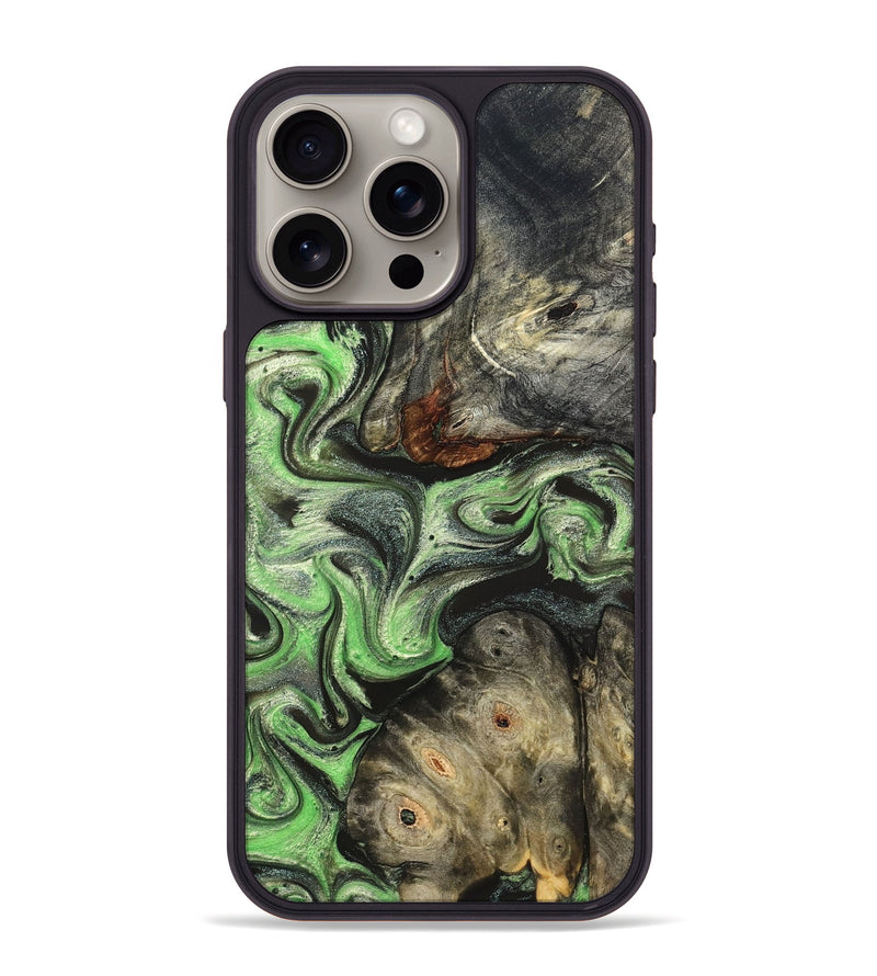 iPhone 15 Pro Max Wood Phone Case - Korbin (Green, 824264)
