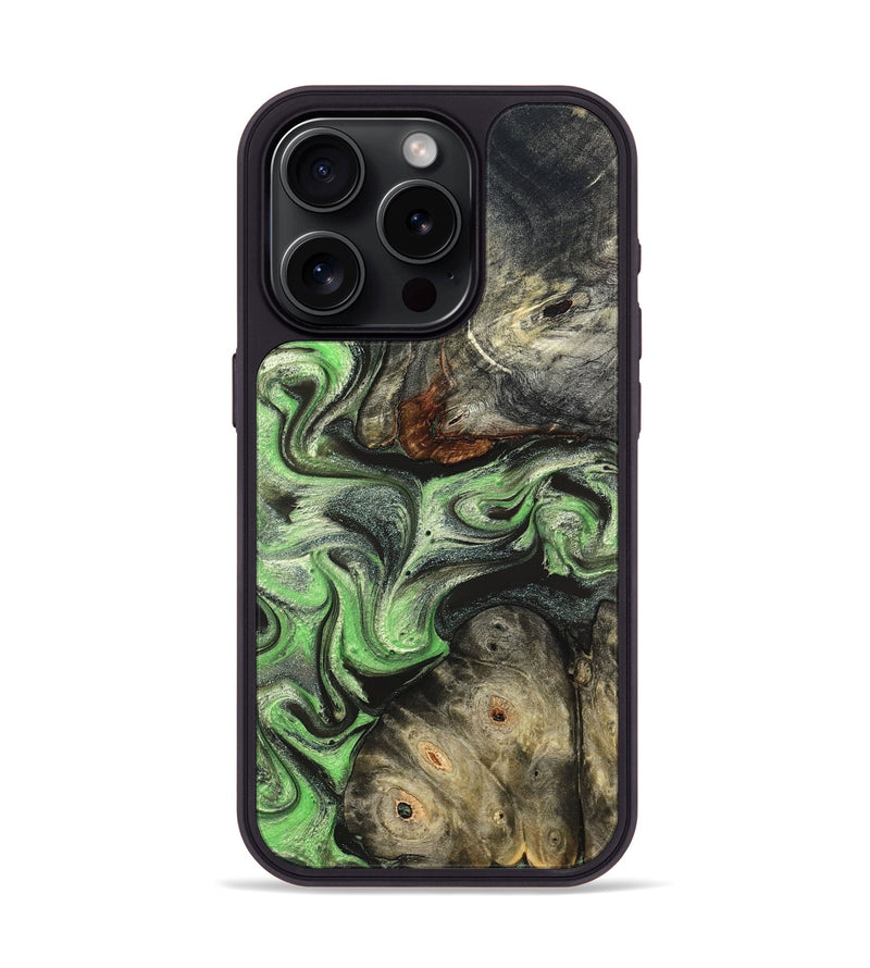 iPhone 15 Pro Wood Phone Case - Korbin (Green, 824264)