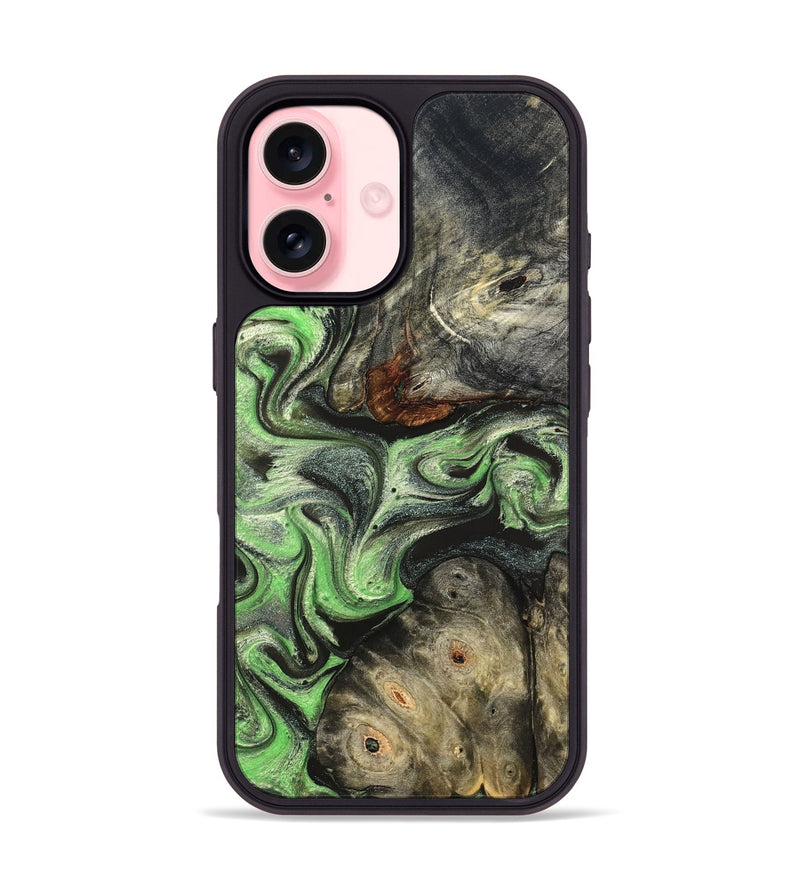 iPhone 16 Wood Phone Case - Korbin (Green, 824264)