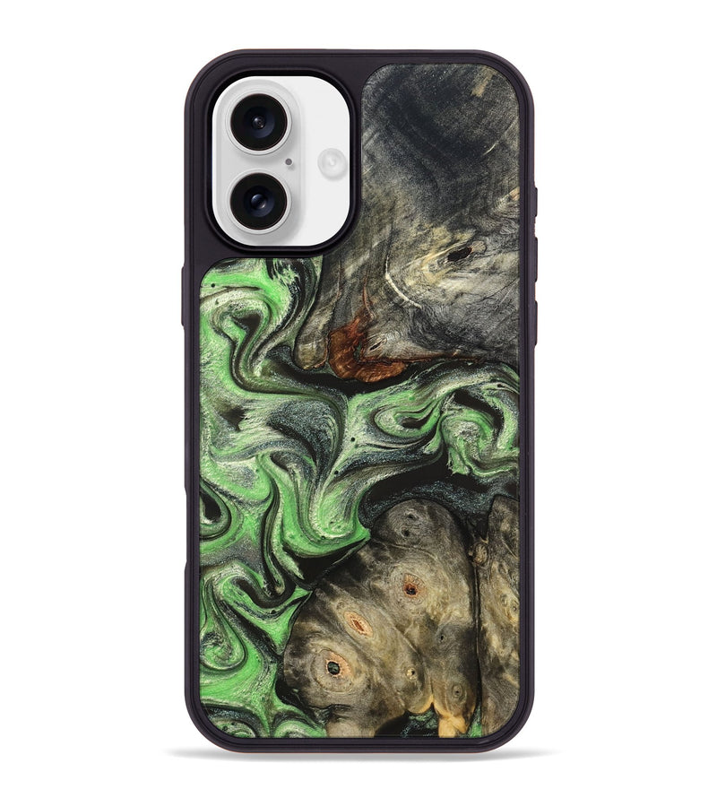 iPhone 16 Plus Wood Phone Case - Korbin (Green, 824264)