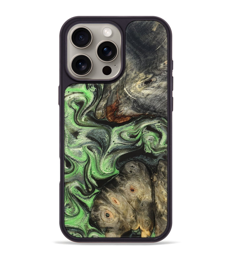 iPhone 16 Pro Max Wood Phone Case - Korbin (Green, 824264)