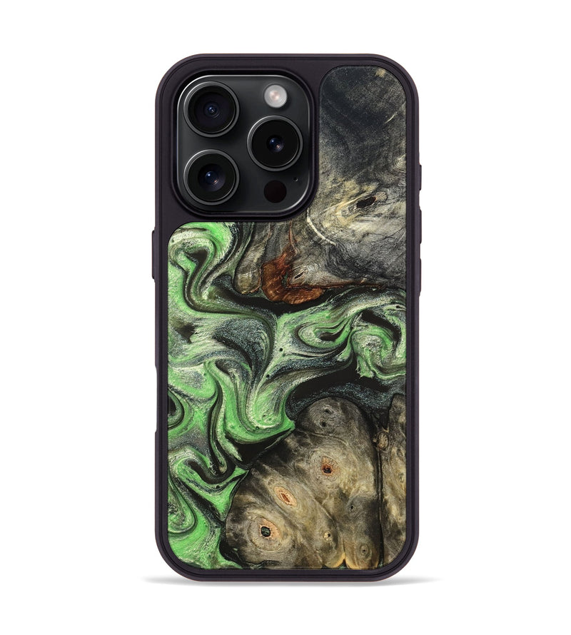 iPhone 16 Pro Wood Phone Case - Korbin (Green, 824264)