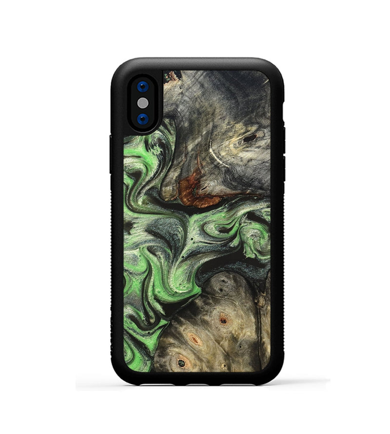 iPhone Xs Wood Phone Case - Korbin (Green, 824264)