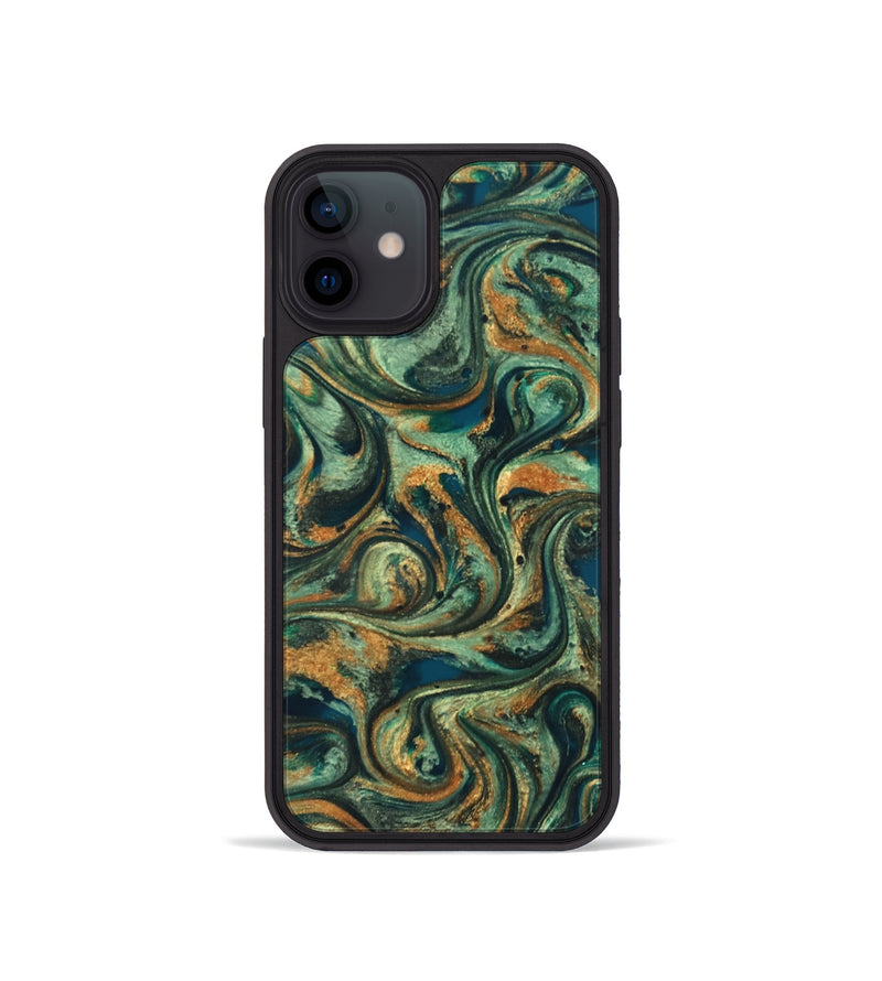 iPhone 12 mini ResinArt Phone Case - Emberly (Green, 824265)