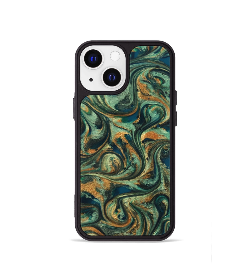 iPhone 13 mini ResinArt Phone Case - Emberly (Green, 824265)
