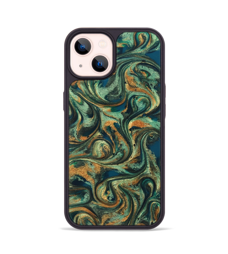 iPhone 14 ResinArt Phone Case - Emberly (Green, 824265)