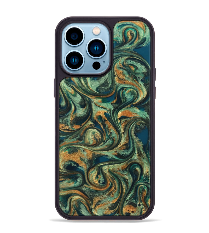 iPhone 14 Pro Max ResinArt Phone Case - Emberly (Green, 824265)