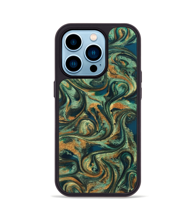 iPhone 14 Pro ResinArt Phone Case - Emberly (Green, 824265)