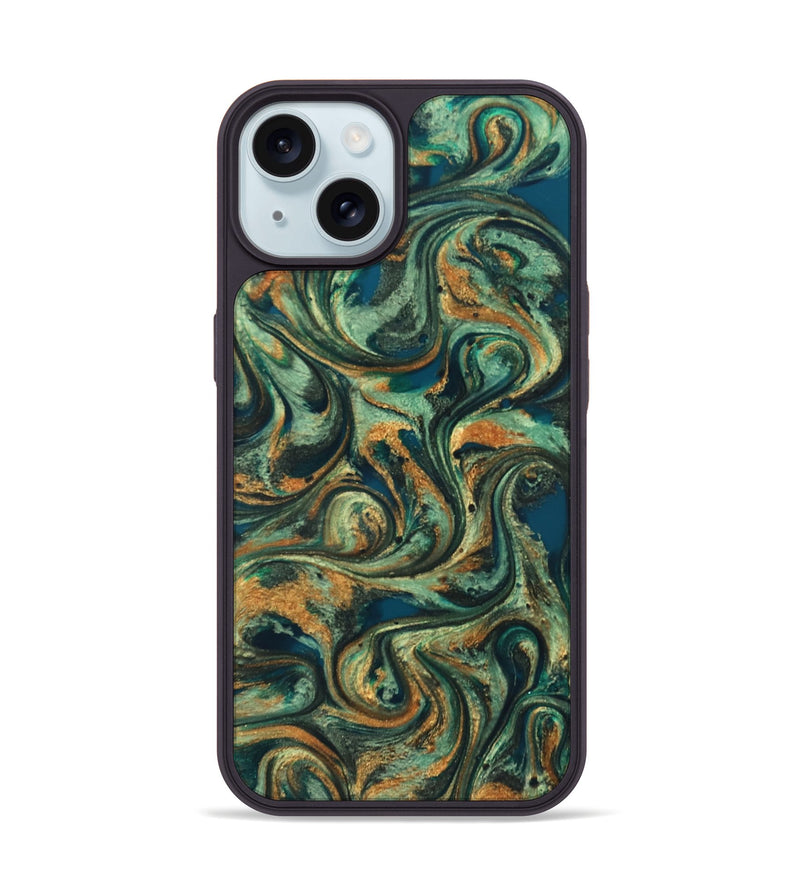 iPhone 15 ResinArt Phone Case - Emberly (Green, 824265)