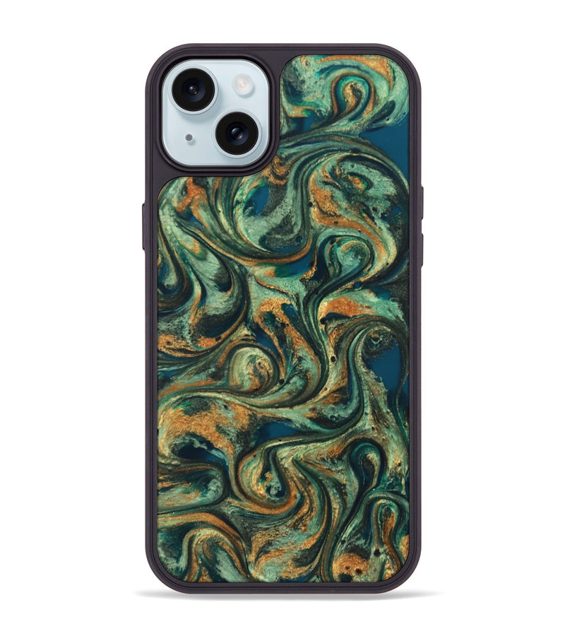 iPhone 15 Plus ResinArt Phone Case - Emberly (Green, 824265)