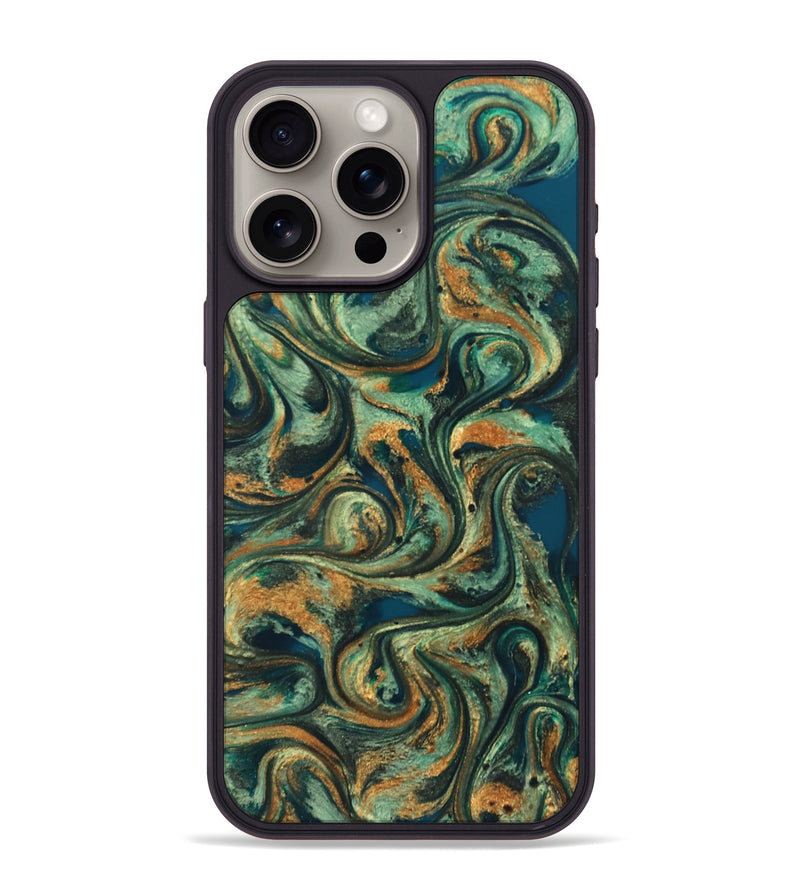 iPhone 15 Pro Max ResinArt Phone Case - Emberly (Green, 824265)
