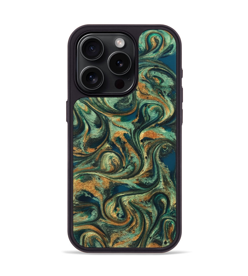 iPhone 15 Pro ResinArt Phone Case - Emberly (Green, 824265)