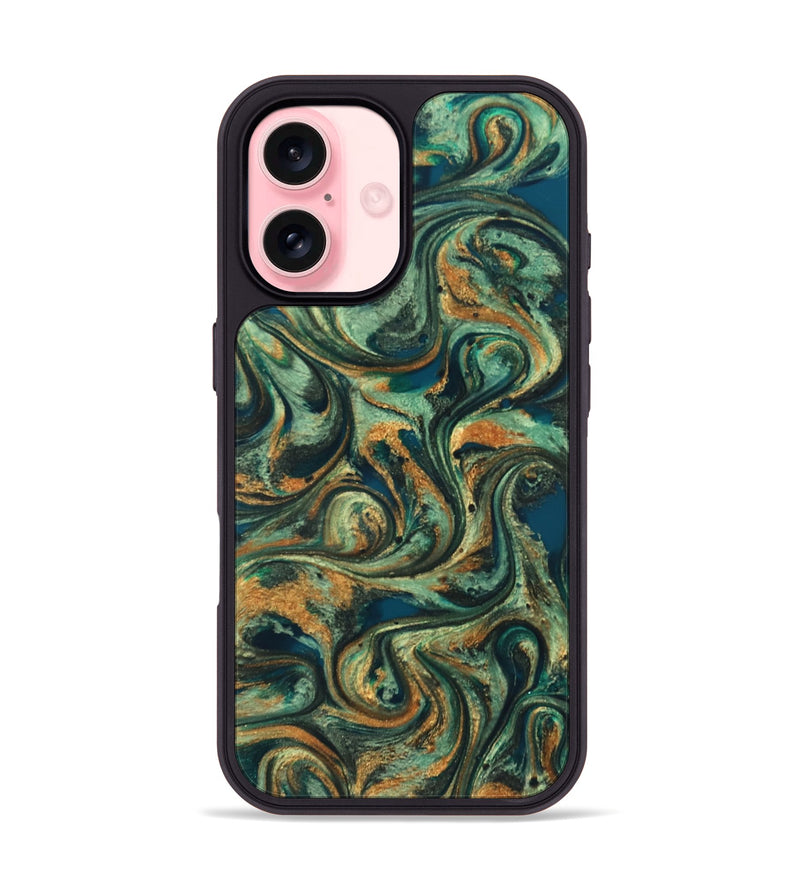 iPhone 16 ResinArt Phone Case - Emberly (Green, 824265)