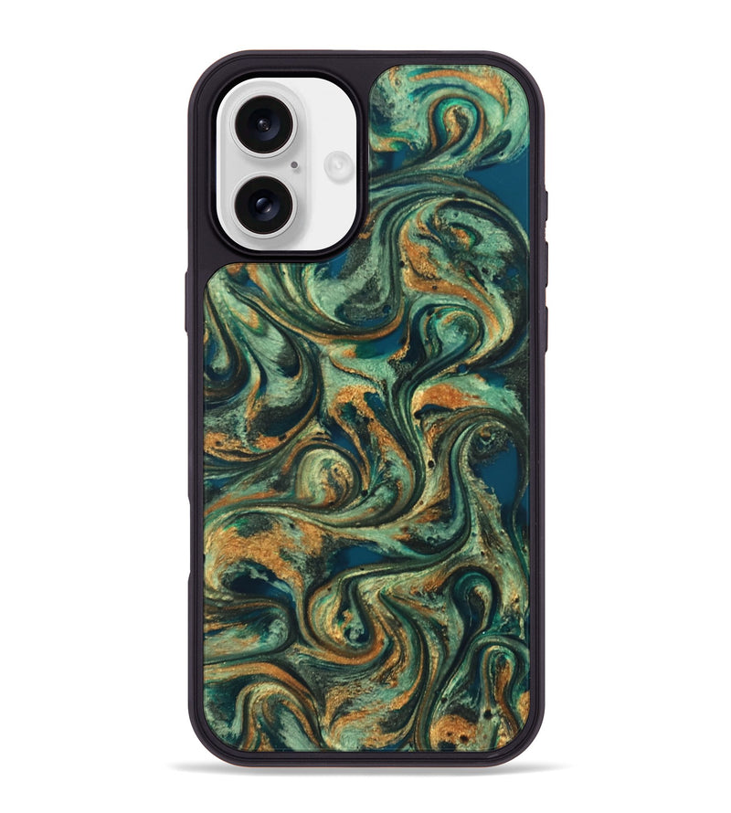 iPhone 16 Plus ResinArt Phone Case - Emberly (Green, 824265)