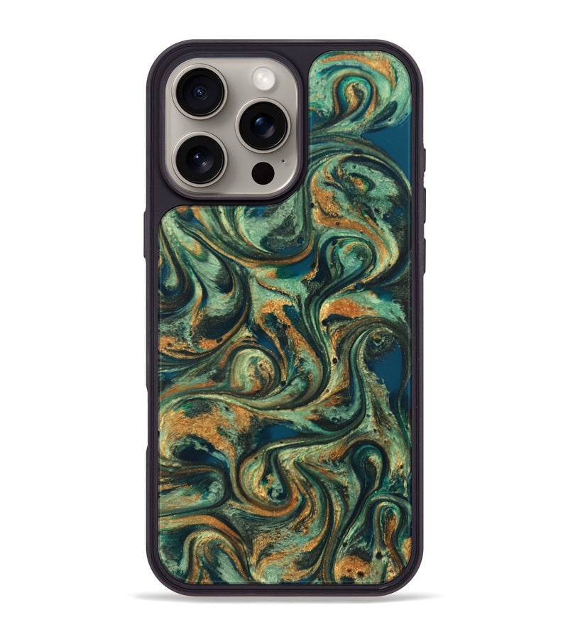 iPhone 16 Pro Max ResinArt Phone Case - Emberly (Green, 824265)