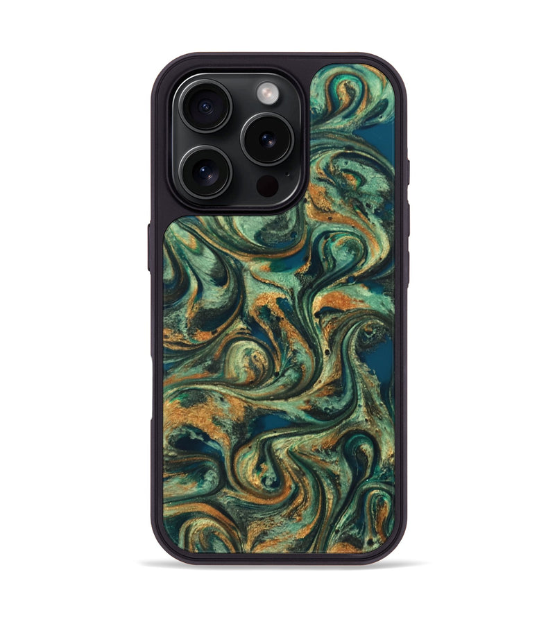 iPhone 16 Pro ResinArt Phone Case - Emberly (Green, 824265)
