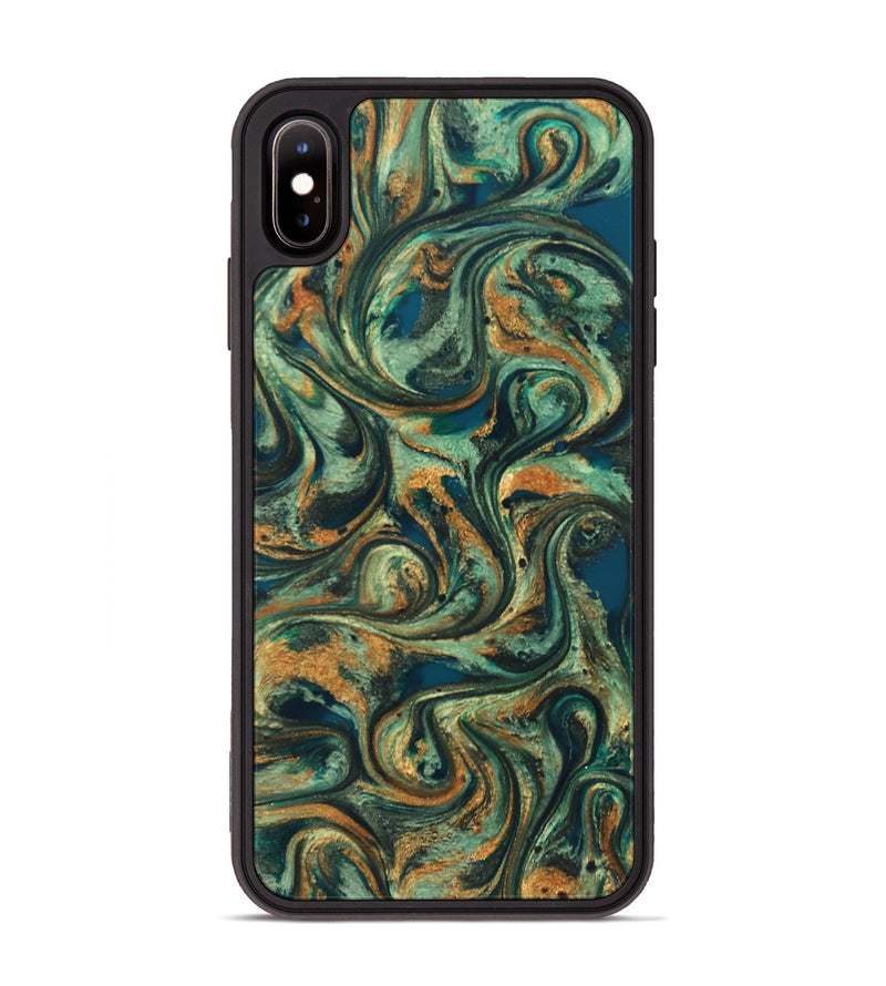 iPhone Xs Max ResinArt Phone Case - Emberly (Green, 824265)