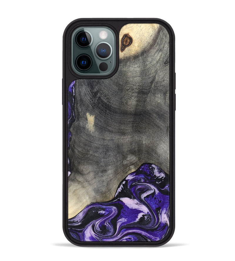 iPhone 12 Pro Max Wood Phone Case - Luciana (Purple, 824268)