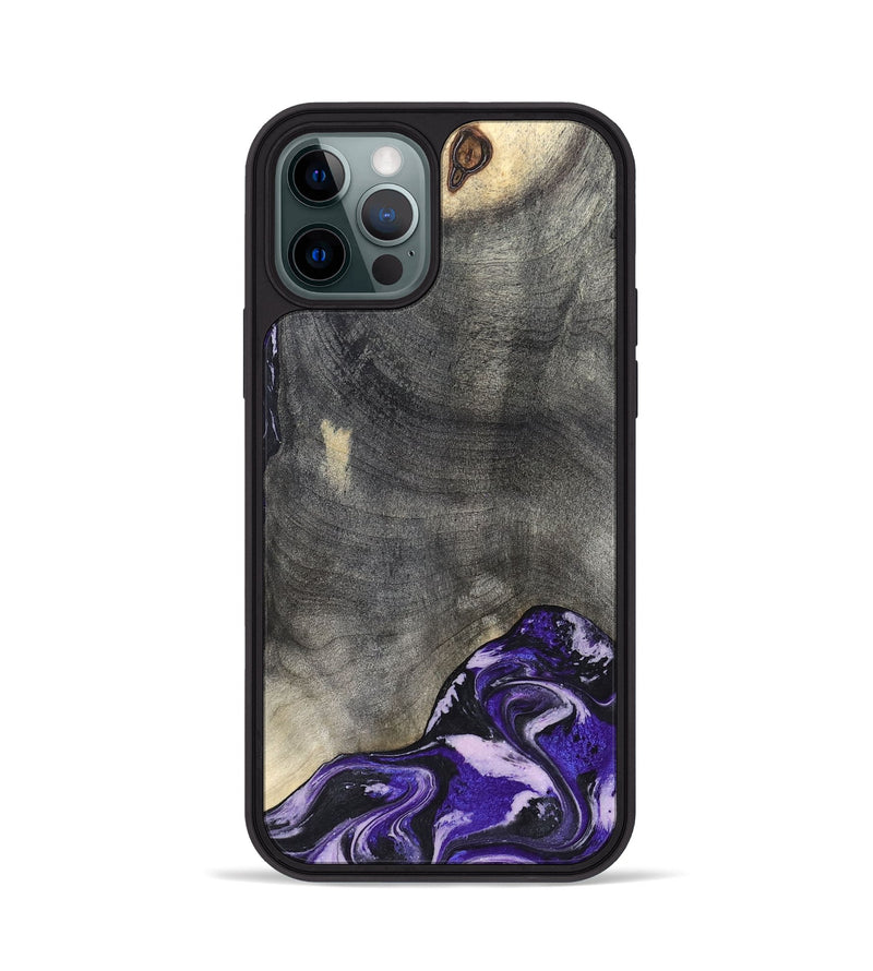 iPhone 12 Pro Wood Phone Case - Luciana (Purple, 824268)
