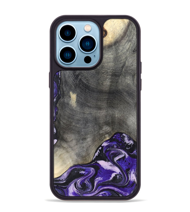iPhone 14 Pro Max Wood Phone Case - Luciana (Purple, 824268)