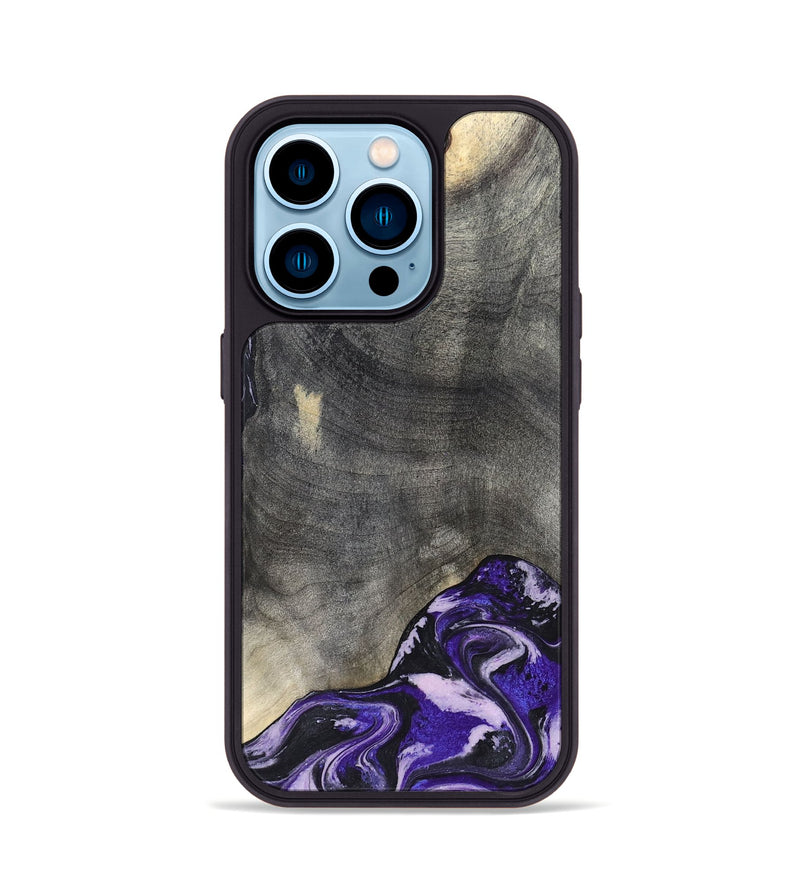 iPhone 14 Pro Wood Phone Case - Luciana (Purple, 824268)