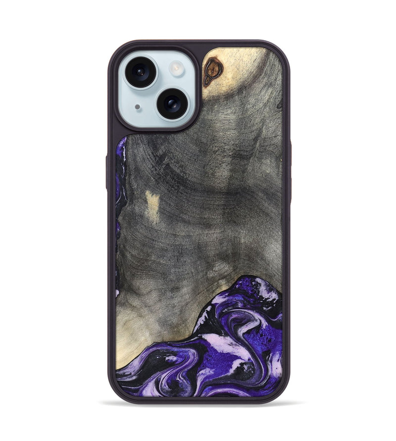 iPhone 15 Wood Phone Case - Luciana (Purple, 824268)