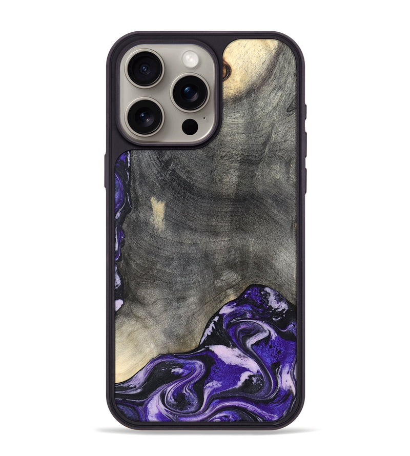 iPhone 15 Pro Max Wood Phone Case - Luciana (Purple, 824268)