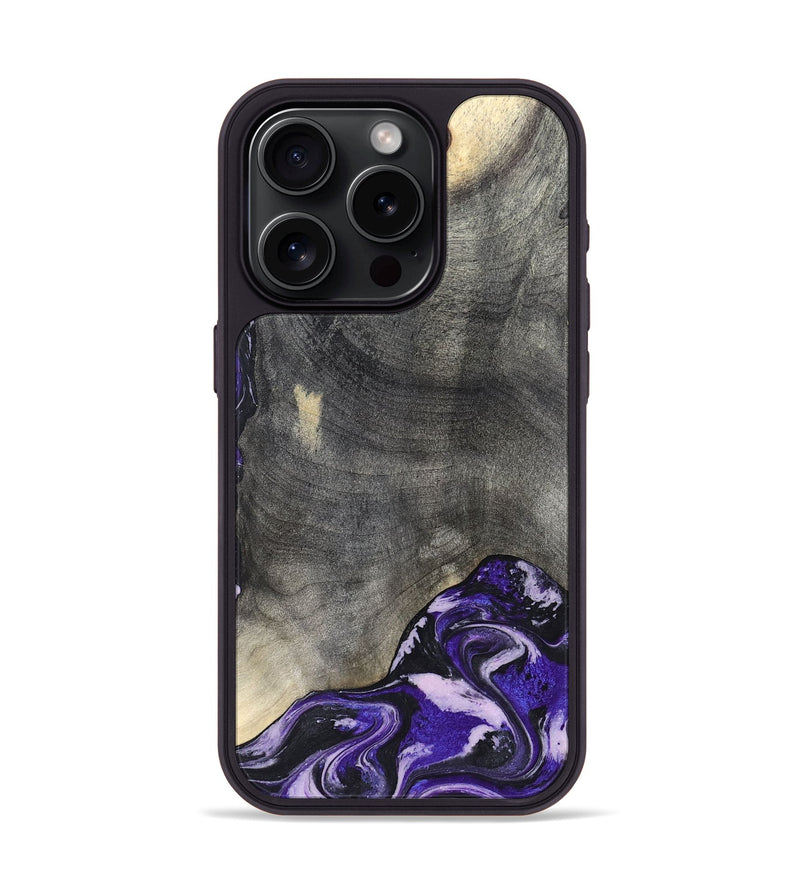 iPhone 15 Pro Wood Phone Case - Luciana (Purple, 824268)