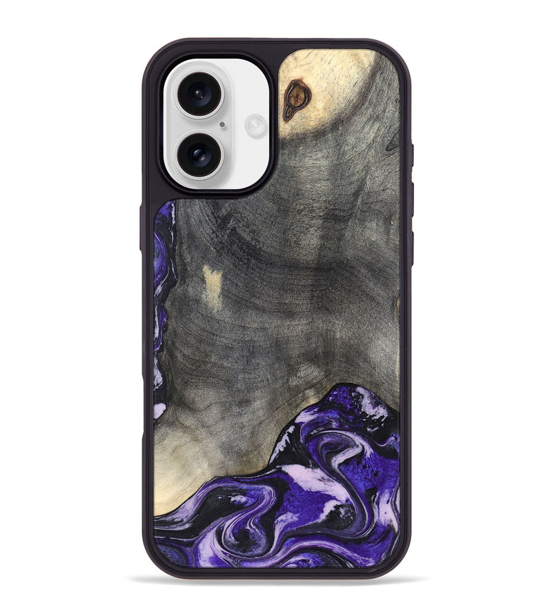 iPhone 16 Plus Wood Phone Case - Luciana (Purple, 824268)