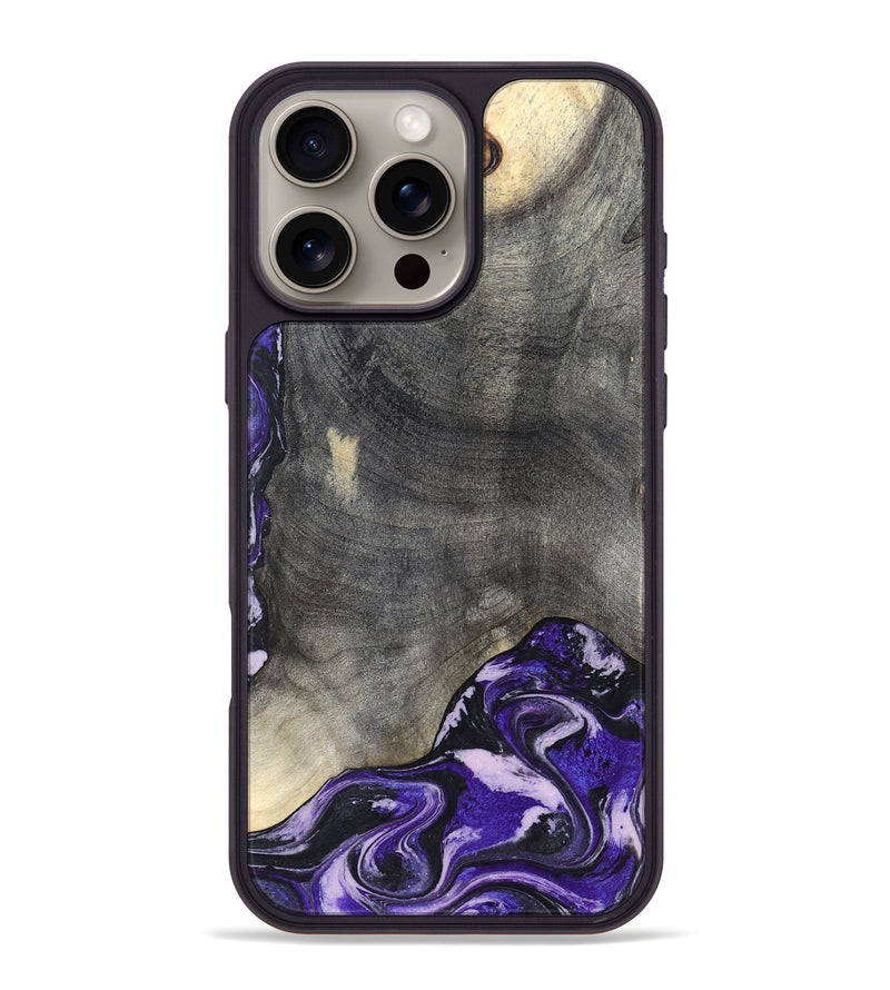 iPhone 16 Pro Max Wood Phone Case - Luciana (Purple, 824268)