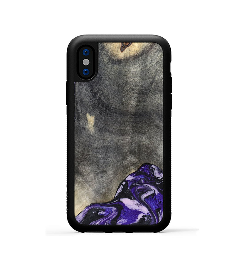 iPhone Xs Wood Phone Case - Luciana (Purple, 824268)