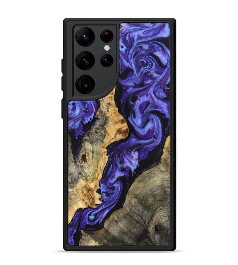 Galaxy S22 Ultra Wood Phone Case - Denis (Purple, 824270)
