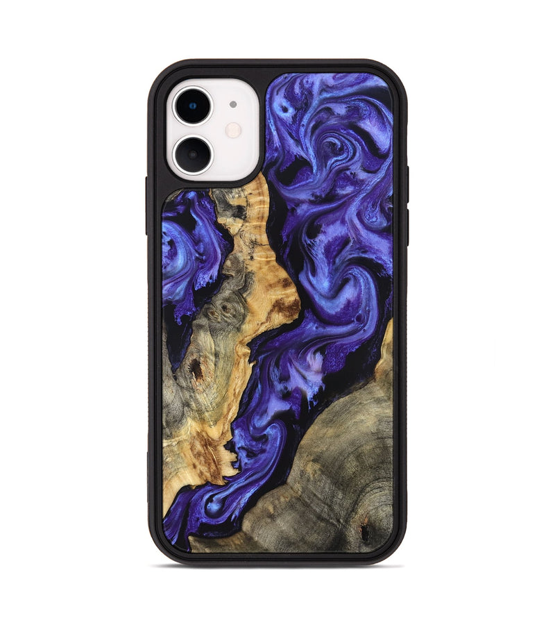 iPhone 11 Wood Phone Case - Denis (Purple, 824270)