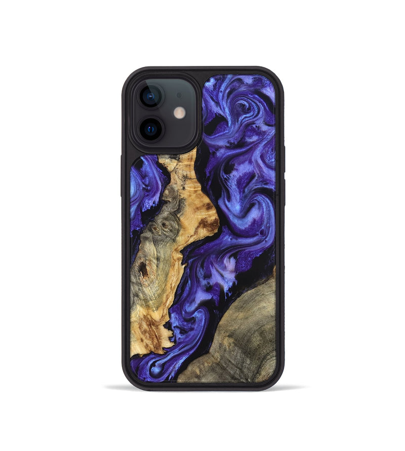 iPhone 12 mini Wood Phone Case - Denis (Purple, 824270)
