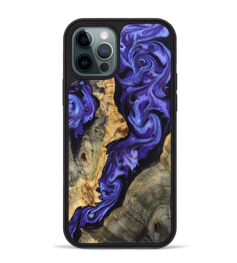 iPhone 12 Pro Max Wood Phone Case - Denis (Purple, 824270)
