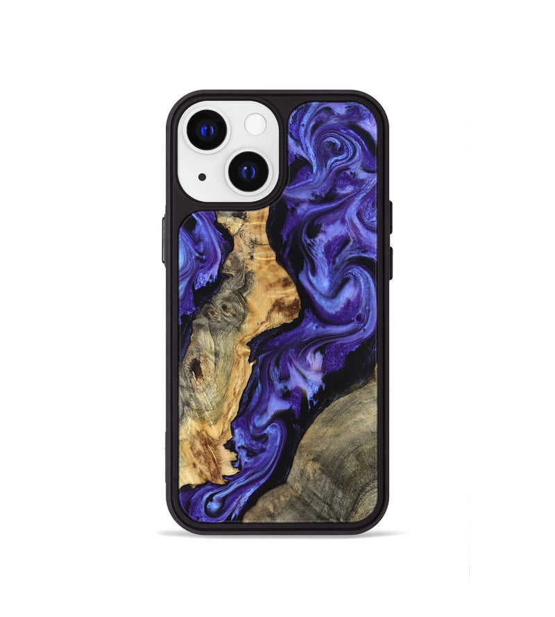 iPhone 13 mini Wood Phone Case - Denis (Purple, 824270)