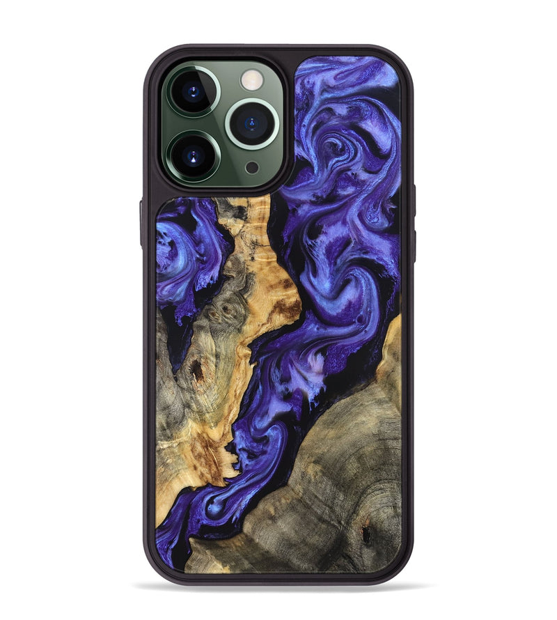 iPhone 13 Pro Max Wood Phone Case - Denis (Purple, 824270)