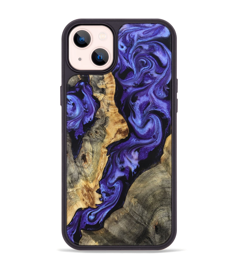 iPhone 14 Plus Wood Phone Case - Denis (Purple, 824270)