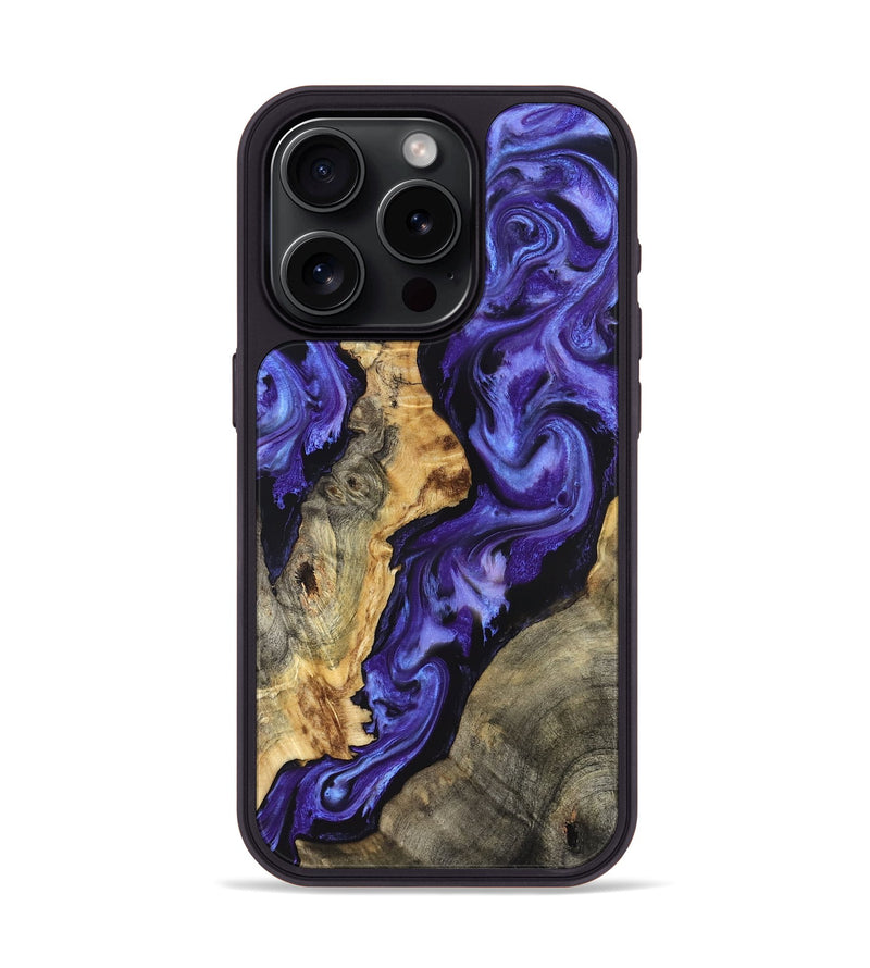 iPhone 15 Pro Wood Phone Case - Denis (Purple, 824270)