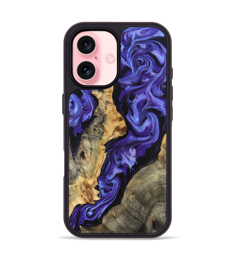 iPhone 16 Wood Phone Case - Denis (Purple, 824270)