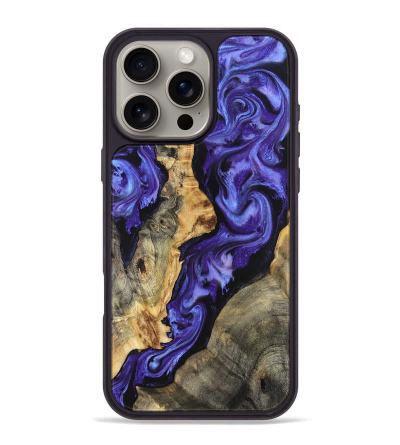 iPhone 16 Pro Max Wood Phone Case - Denis (Purple, 824270)