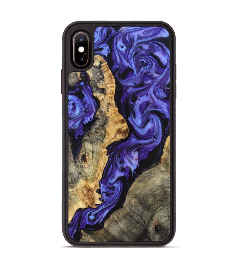 iPhone Xs Max Wood Phone Case - Denis (Purple, 824270)