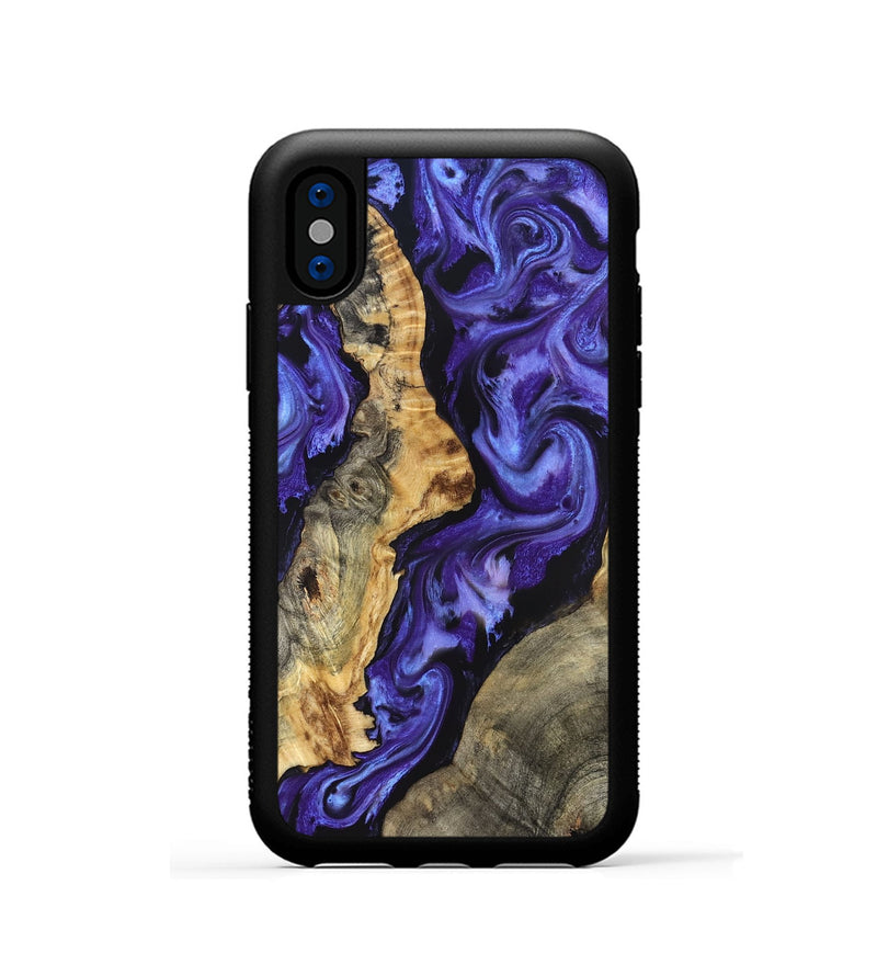 iPhone Xs Wood Phone Case - Denis (Purple, 824270)