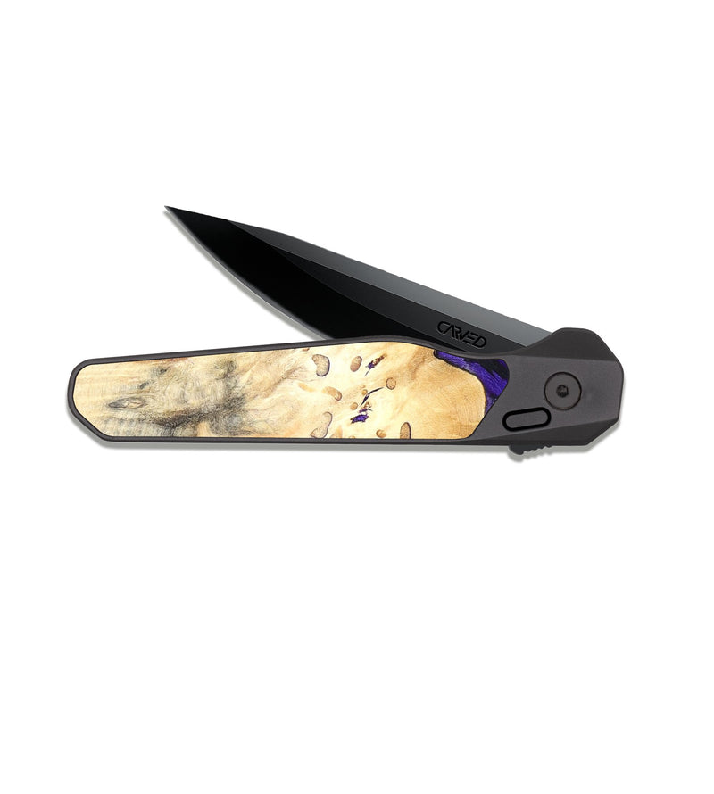 EDC Dark Slate Wood Pocket Knife - Antone (Purple, 824271)