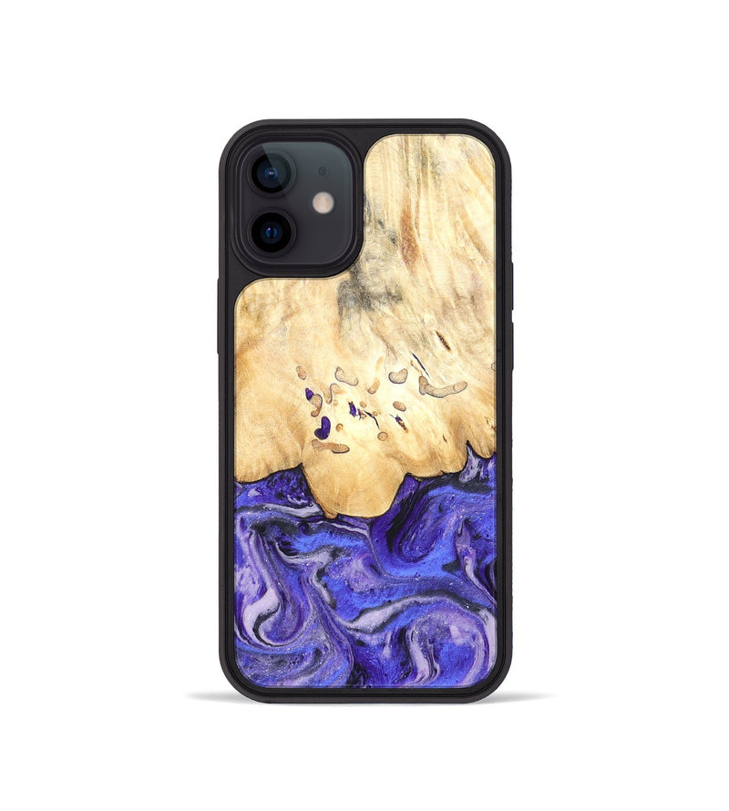 iPhone 12 mini Wood Phone Case - Antone (Purple, 824271)