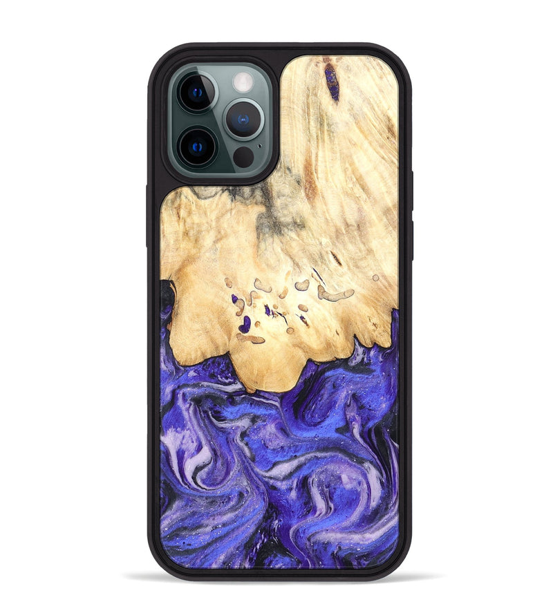 iPhone 12 Pro Max Wood Phone Case - Antone (Purple, 824271)