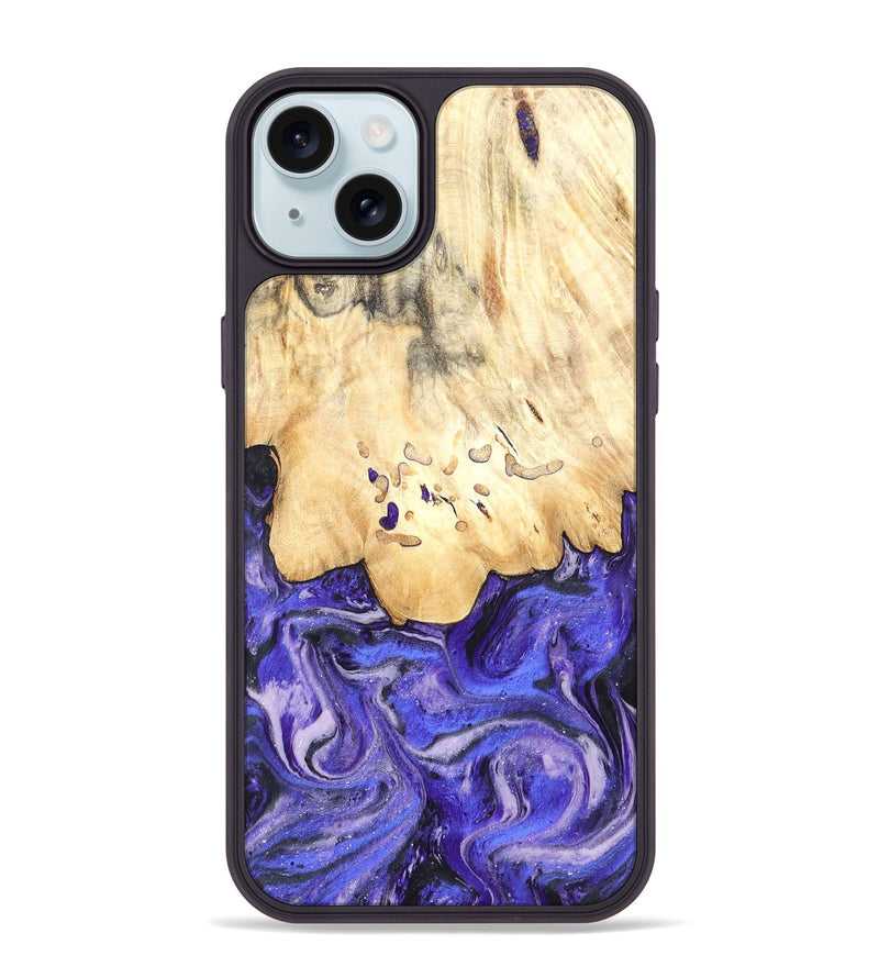 iPhone 15 Plus Wood Phone Case - Antone (Purple, 824271)