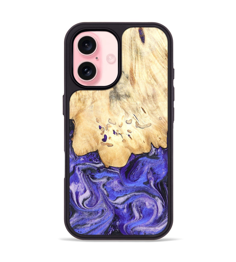 iPhone 16 Wood Phone Case - Antone (Purple, 824271)